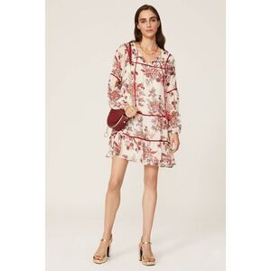 Great Jones Women's XL Shirred Chiffon Floral Dress